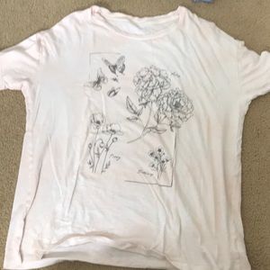 Pink top with flowers from American Eagle